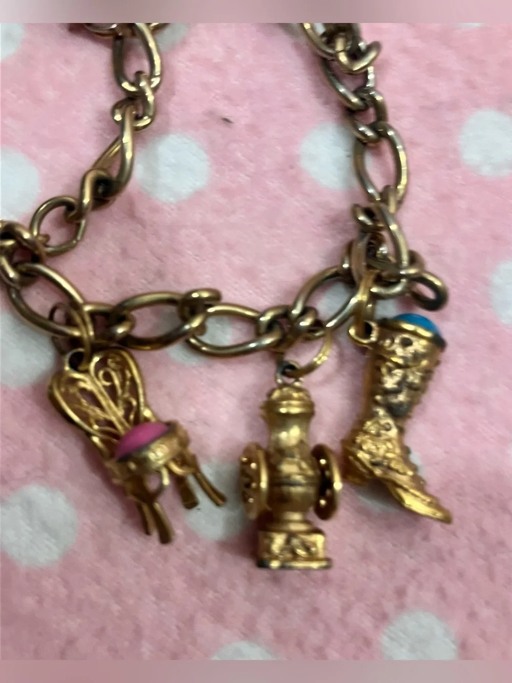 Avon Faux Gold charm bracelet - medium